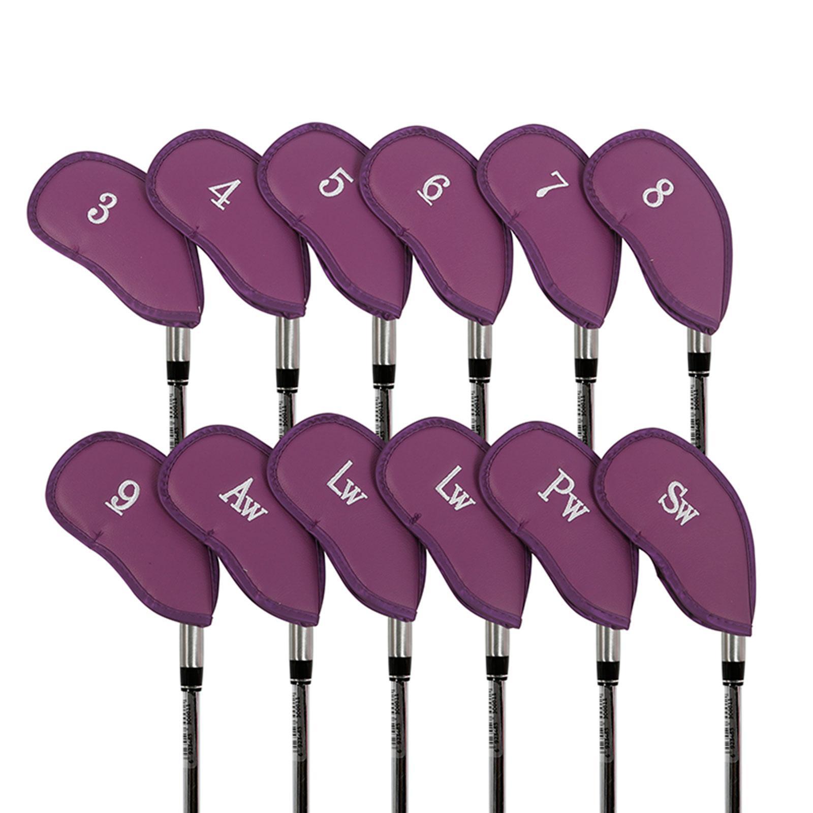 12Pcs Golf Iron Covers Set Golf Club Head Covers Gift, Embroidered Cover Head Protector with Number Tags for Most Irons Head, Travel