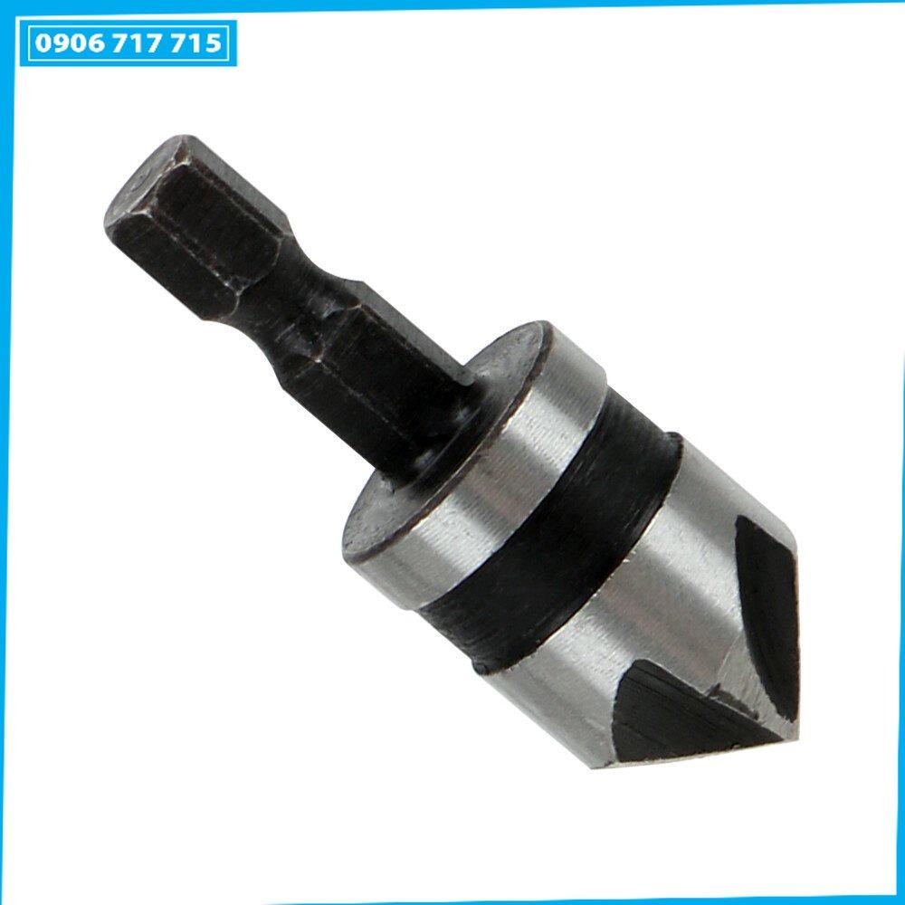Bộ 3 mũi khoan vát mép góc bằng thép carbon 90 độ chuôi lục giác 5 khóe