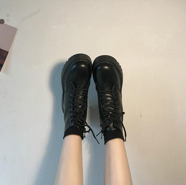 Giày Bốt Martin Phong Cách Retro Thời Trang