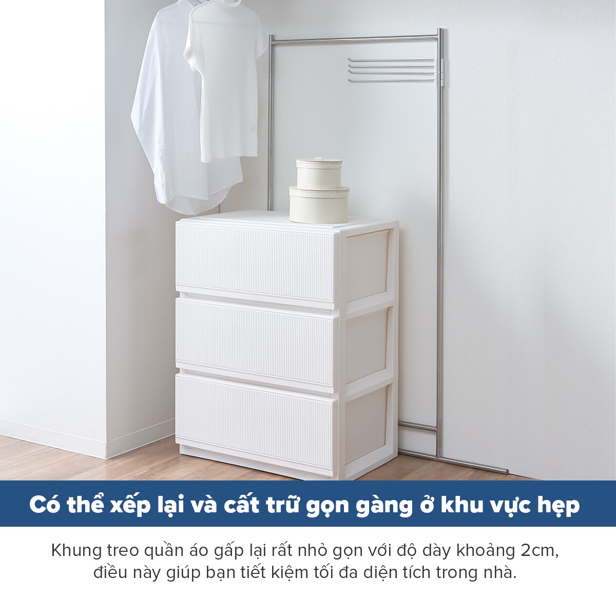 Giá Phơi Quần Áo Bằng Thép Không Gỉ PSI-03 TENMA, Thiết Kế Nhỏ Gọn, Chắc Chắn, Dễ Dàng Tháo Lắp