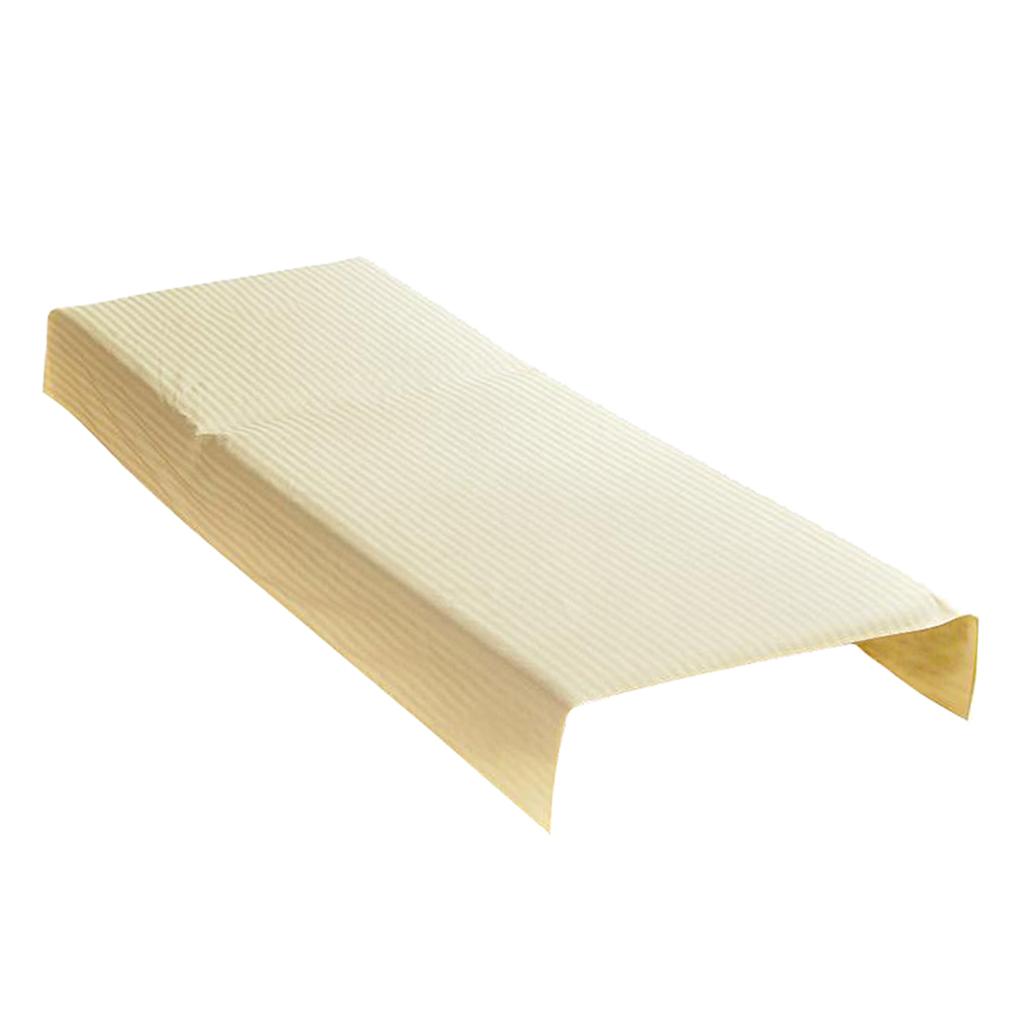 Beauty Massage SPA Treatment Cotton Beige Stripe Bed Table Cover Plain Flat Sheet Body care Non-slip