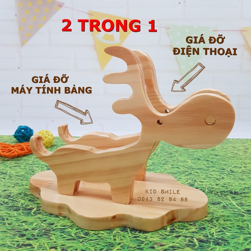 Đồ chơi - Giá kệ đỡ điện thoại, máy tính bảng để bàn bằng gỗ hàng chính hãng - DOZKIDZ