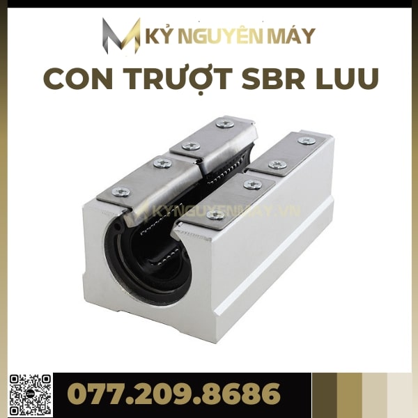 Con Trượt SBR10LUU, SBR12LUU, SBR16LUU, SBR20LUU, SBR25LUU, SBR30LUU, Con Trượt Tròn SBR LUU, Bạc Trượt SBRLUU