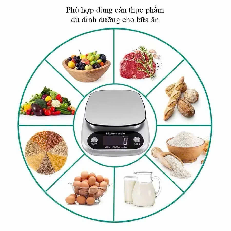 Cân Tiểu Ly Điện Tử Nhà Bếp Định Lượng 0.1 - 10000g - Cân Làm Bánh Có Độ Chính Xác Cao - HÀNG CHÍNH HÃNG MINIIN
