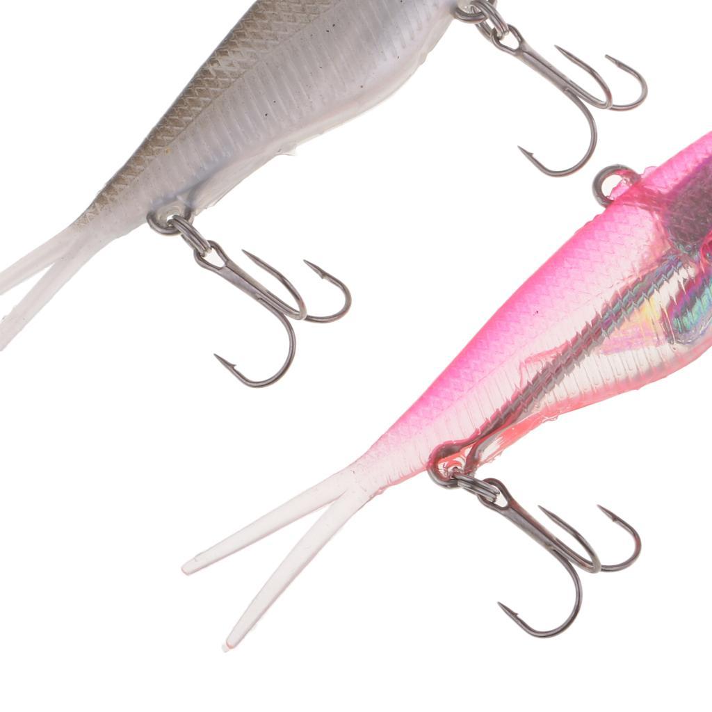 4pcs Split Tail Soft Lead Fishing Lures Sinking Swimbaits Multicolor