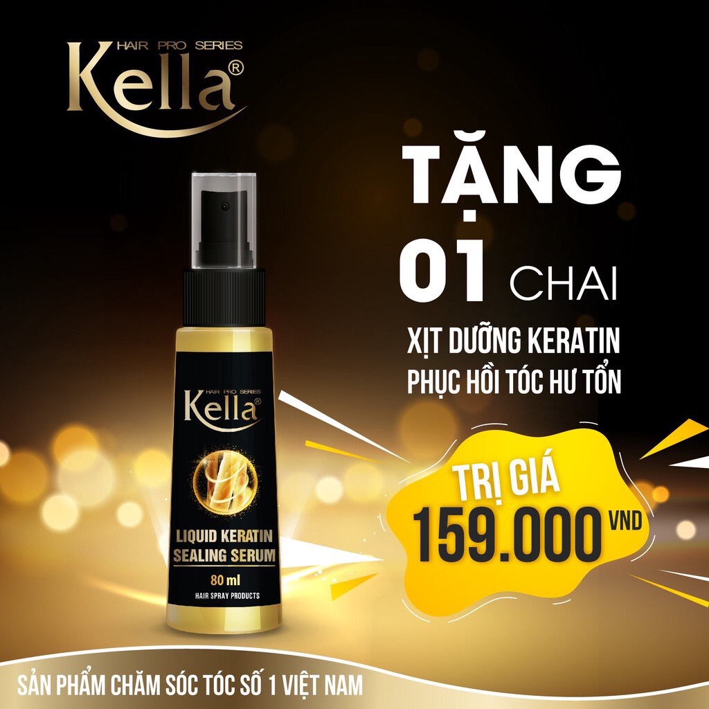 Dầu Gội Phủ Bạc kella Chiết Xuất Thảo Dược Màu Đen Tự Nhiên