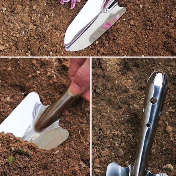 Bay tay lớn có thước đo Inox mũi tròn LV100-BLT