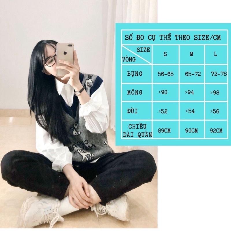 Quần Jean Nữ Dáng Baggy Ống Suông Basic ThunderUnisex Chất Vải Dày Dặn Mềm Mại Phong Cách Ulzzang Fullsize