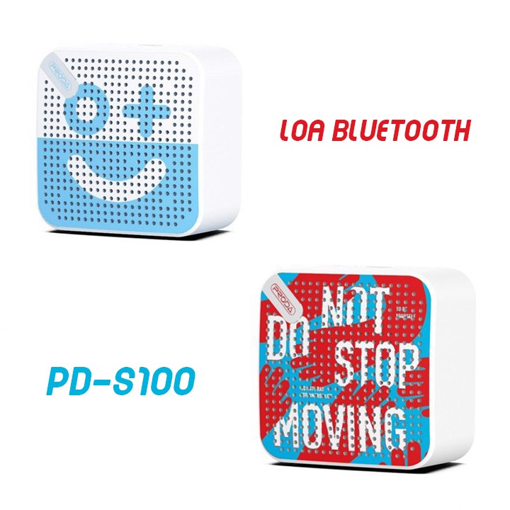 Loa Bluetooth True Wireless Remax Proda WAKA PD-S100 Có Thể Kết Nối 2 Loa [Họa Tiết Ngẫu Nhiên] - Hàng Chính Hãng