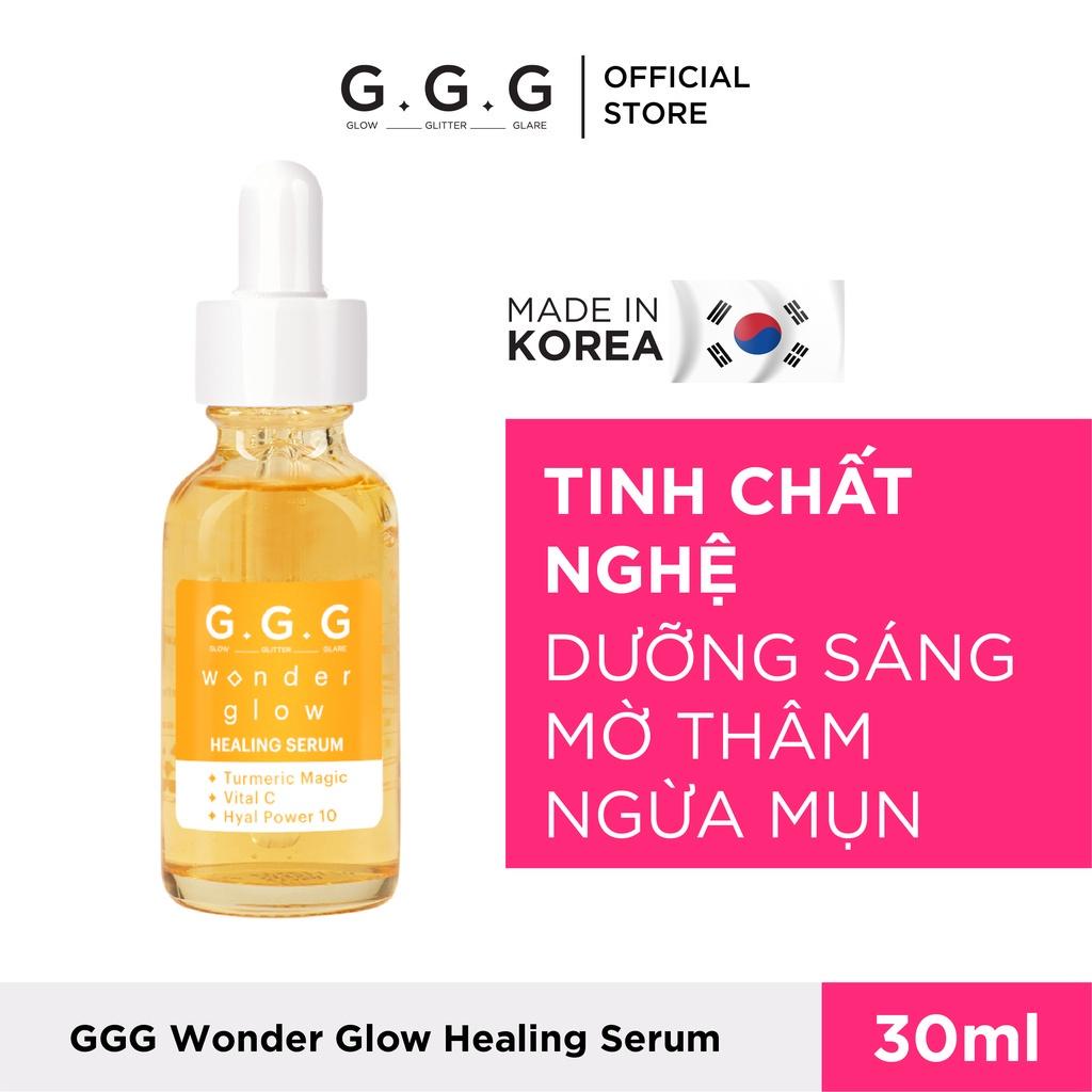 Tinh Chất HA &amp; Vitamin C Dưỡng Sáng Mờ Thâm Mụn GGG Wonder Glow Healing Serum 30ml