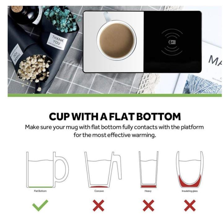 Đế hâm nóng Cà Phê Công Nghệ Coffee 55°C Wireless Charger - Không gồm ly