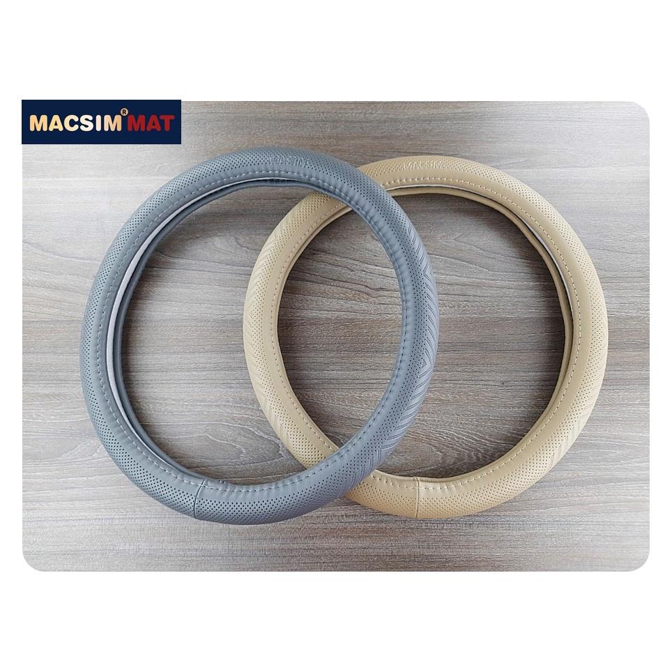 Bọc vô lăng cao cấp Macsim mã L616 mới chất liệu da thật - size M màu be