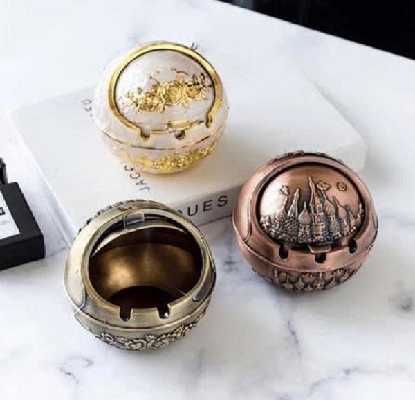 [KoSuyTu] GẠT TÀN TRÒN - Chất Liệu Hợp Kim Cao Cấp Ko Gỉ 10 x 9 CM - Có Nắp Đậy Sạch Sẽ – Thiết Kế Sang Trọng, Tinh Tế, Bền Đẹp Và Tiện Dụng