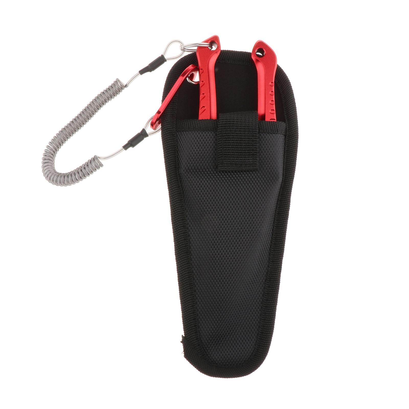 Aluminum Alloy Fishing Pliers Lightweight Fishing Tackle Pliers Braid Cutters, Equipped with Sheath and Lanyard