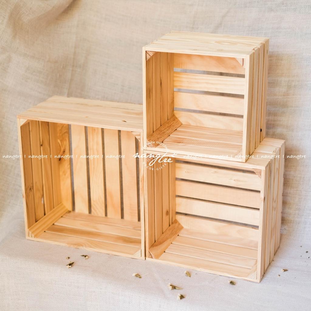 Thùng gỗ pallet vuông/Wooden pallet