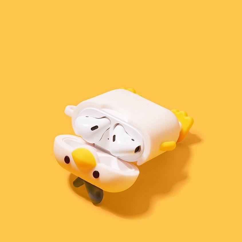 Bao Case Silicon Cho Tai Nghe Apple Airpods - Hình Vịt Đeo Túi Ngộ Nghĩnh