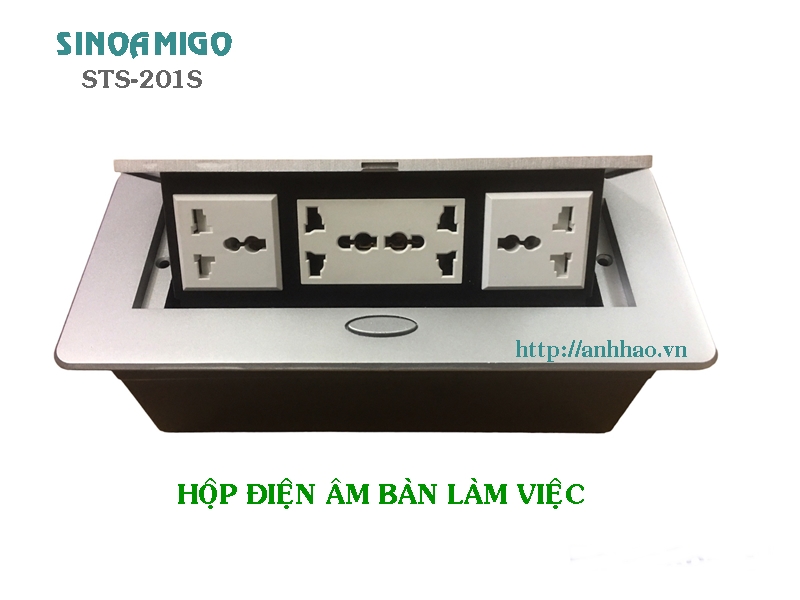 Ổ điện âm bàn làm việc đa năng Sinoamigo STS-201-JF hàng nhập khẩu chính hãng