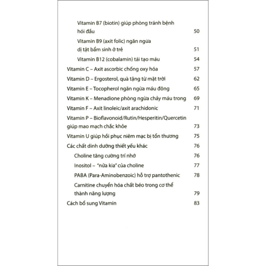 Vitamin & Khoáng chất