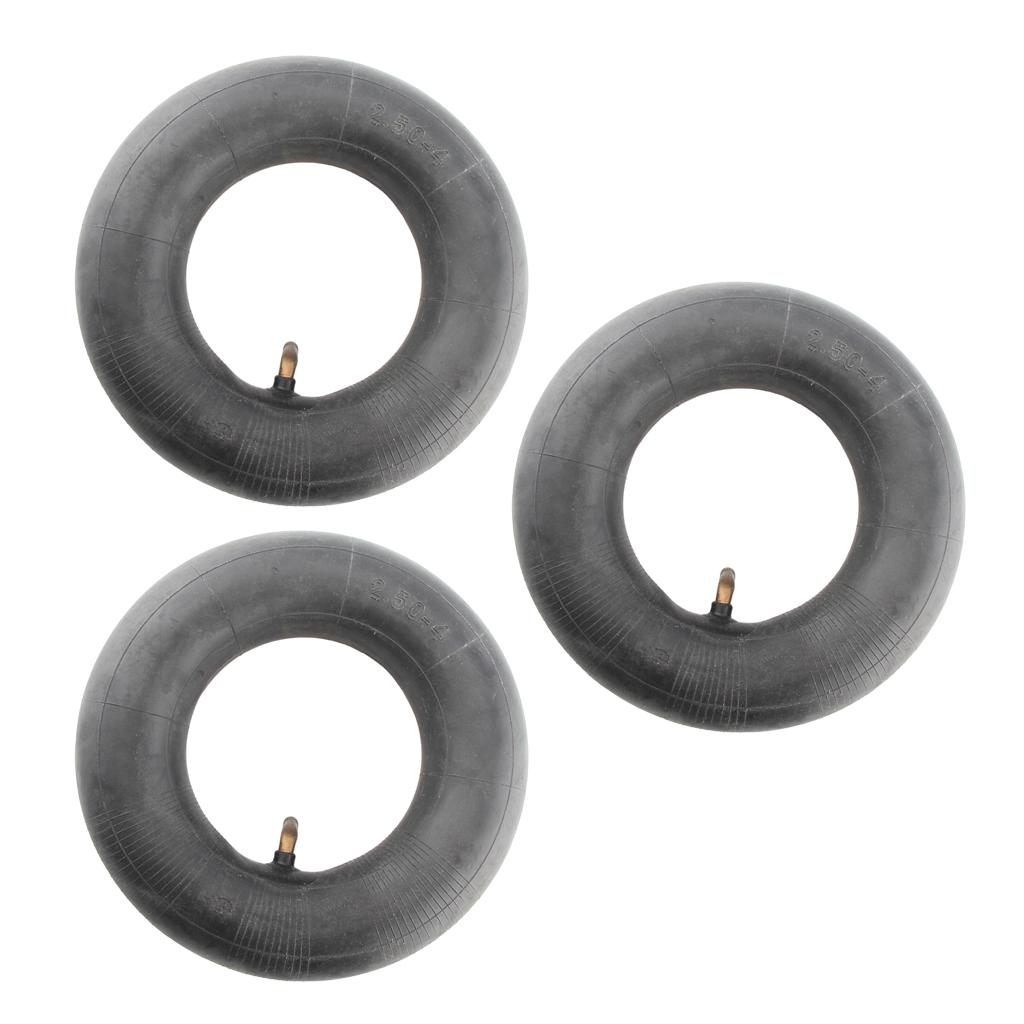 3 PIECES 2.50 X 4 INNER TUBE FOR FRONT/REAR TIRE STEM FOR 2.50-4 TUBE