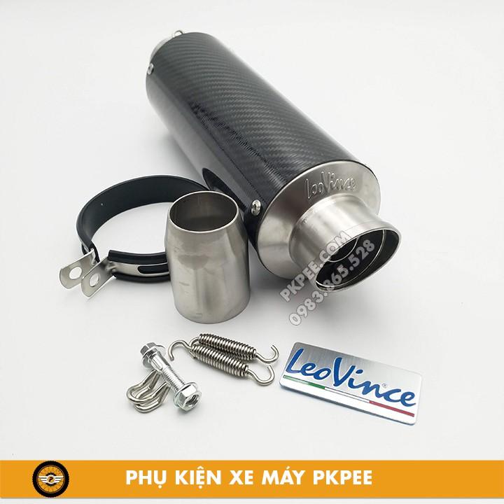 Pô Tăng Mẫu Leovince Corsa Lon Dài Bạc Và Carbon Full Phụ Kiện