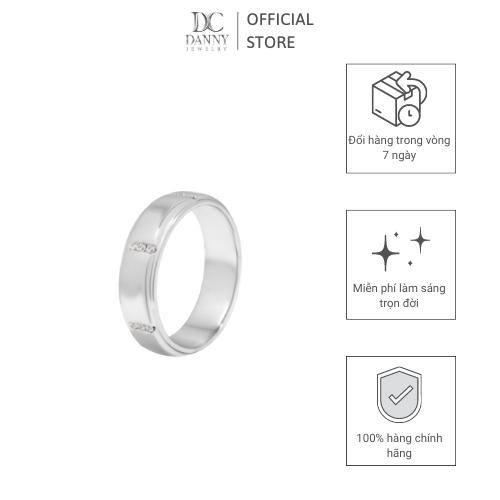 Nhẫn Đôi Danny Jewelry Bạc 925 Đính Đá CZ Xi Rhodium/Vàng hồng N0087