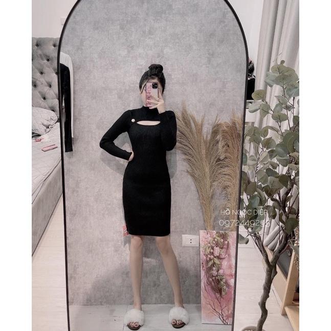 Váy Body Len Tăm 3 Màu Siêu Xinh Có Ảnh Thật Kèm Video