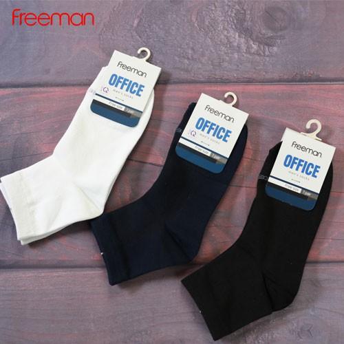 Combo 3 đôi Tất vớ cổ trung, chất liệu cotton FREEMAN