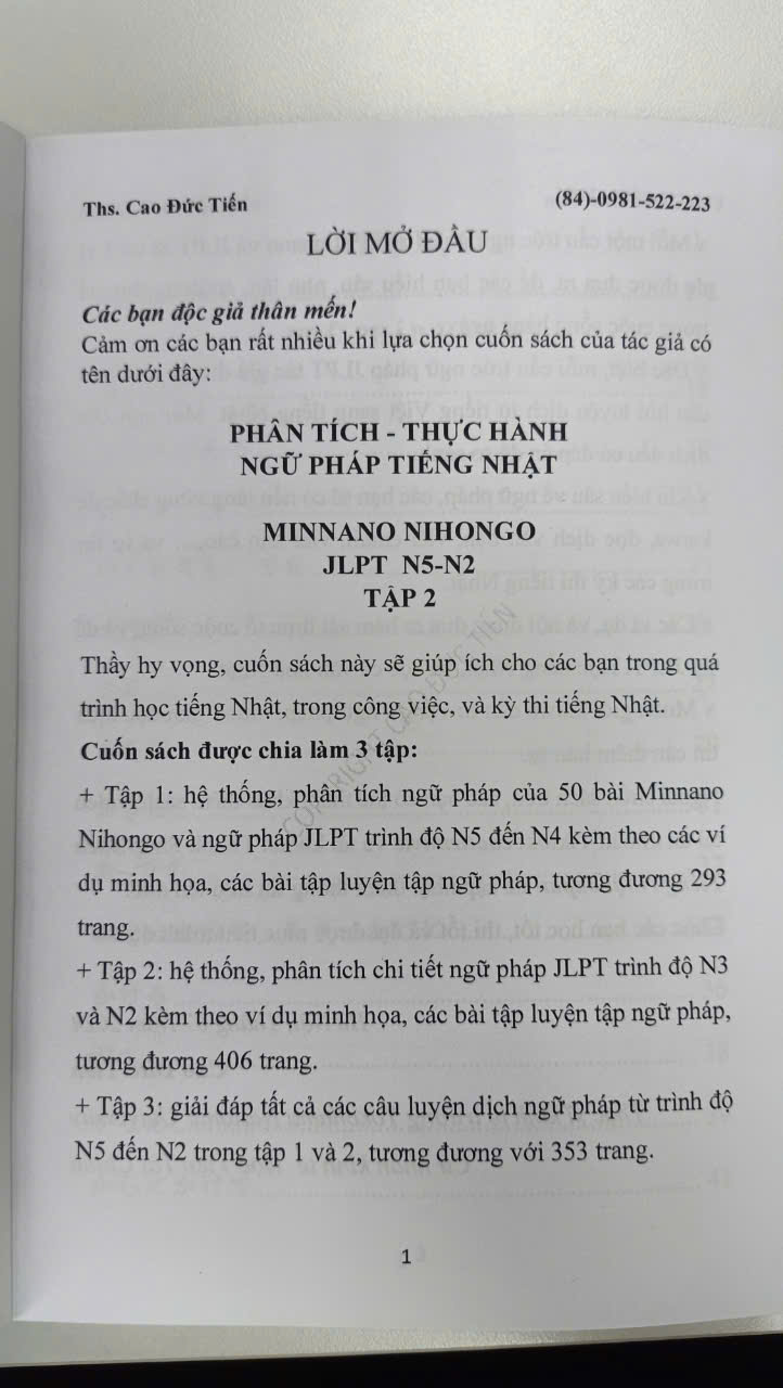 SÁCH TIẾNG NHẬT TỪ VỰNG KANJI NGỮ PHÁP JLPT N3-N2