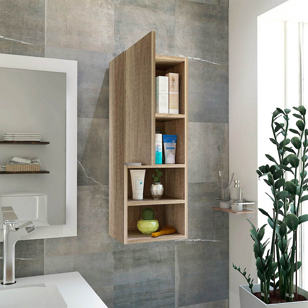 Tủ phòng tắm gỗ hiện đại SMLIFE Sabula  | Gỗ MDF dày 17mm chống ẩm | D30xR25xC80cm
