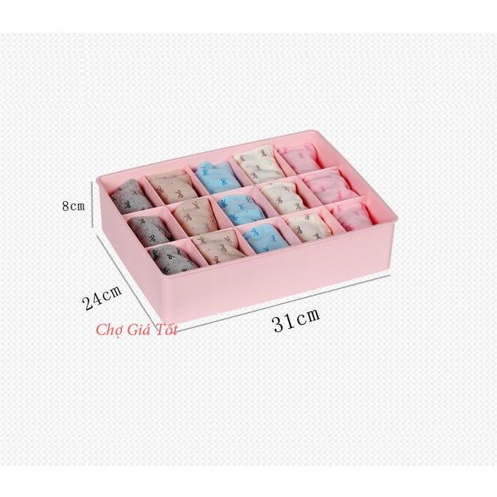 Hộp đựng đồ lót,tất vớ,găng tay 15 ngăn