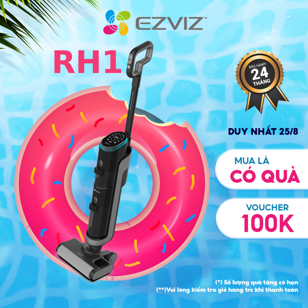 Ezviz Máy Lau Sàn Hút Bụi Không Dây Cầm Tay RH1 3in1 - BH 12 tháng - Giặt Sấy Thông Minh - Hàng Chính Hãng