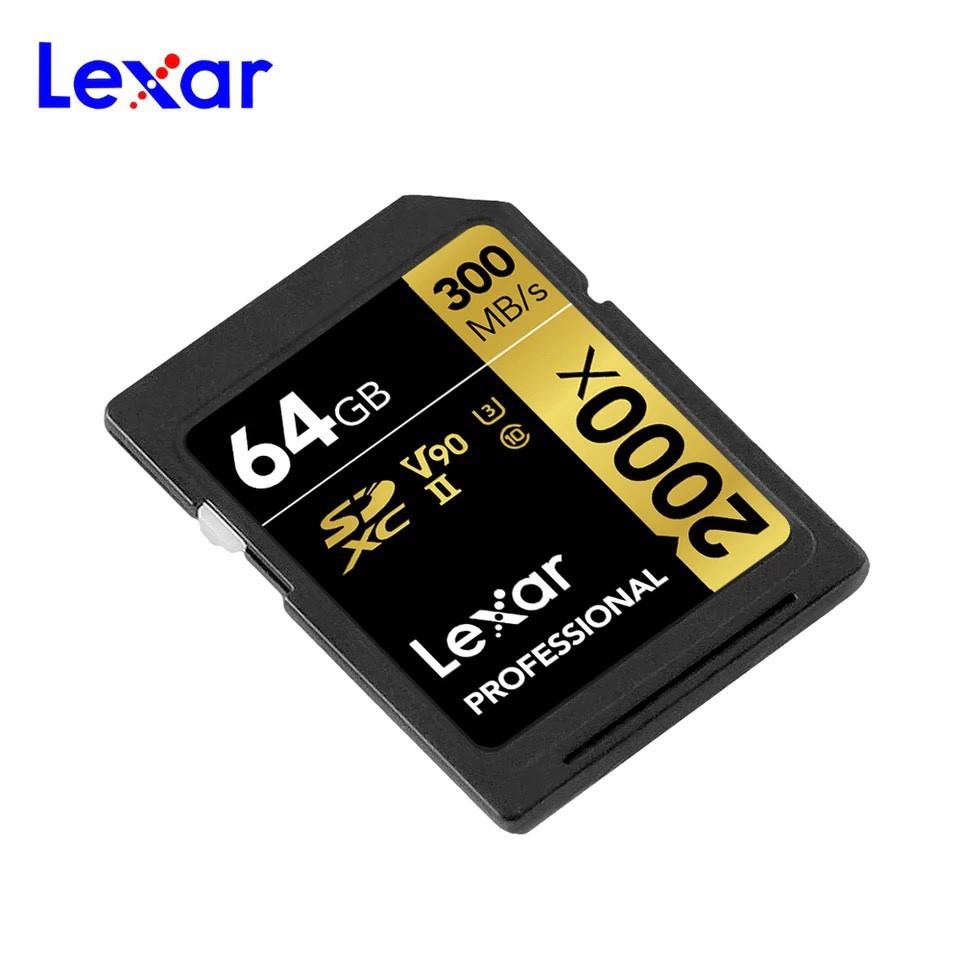 Thẻ Nhớ SDXC 64GB Pro 2000x 300mb/S Lexar, kèm đầu đọc Tốc độ cao  - Hàng Chính Hãng