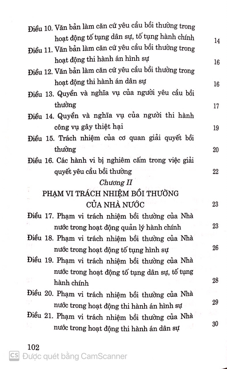 Luật trách nhiệm bồi thường của nhà nước