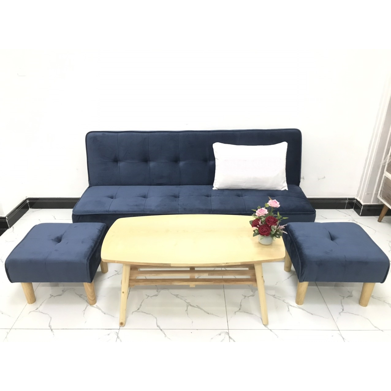 Bộ ghế sofa giường 1m7x90 sofa bed phòng khách sivali09