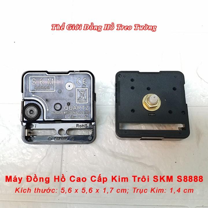 Máy Đồng Hồ Kim Trôi Cao Cấp SKM S8888 Có Dạ Quang - Tặng Pin Maxell 