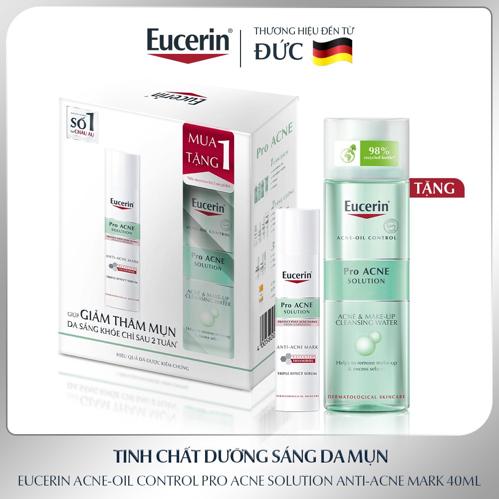 Tinh chất giảm thâm mụn & dưỡng sáng Eucerin Pro Acne Triple Effect Serum 40ml