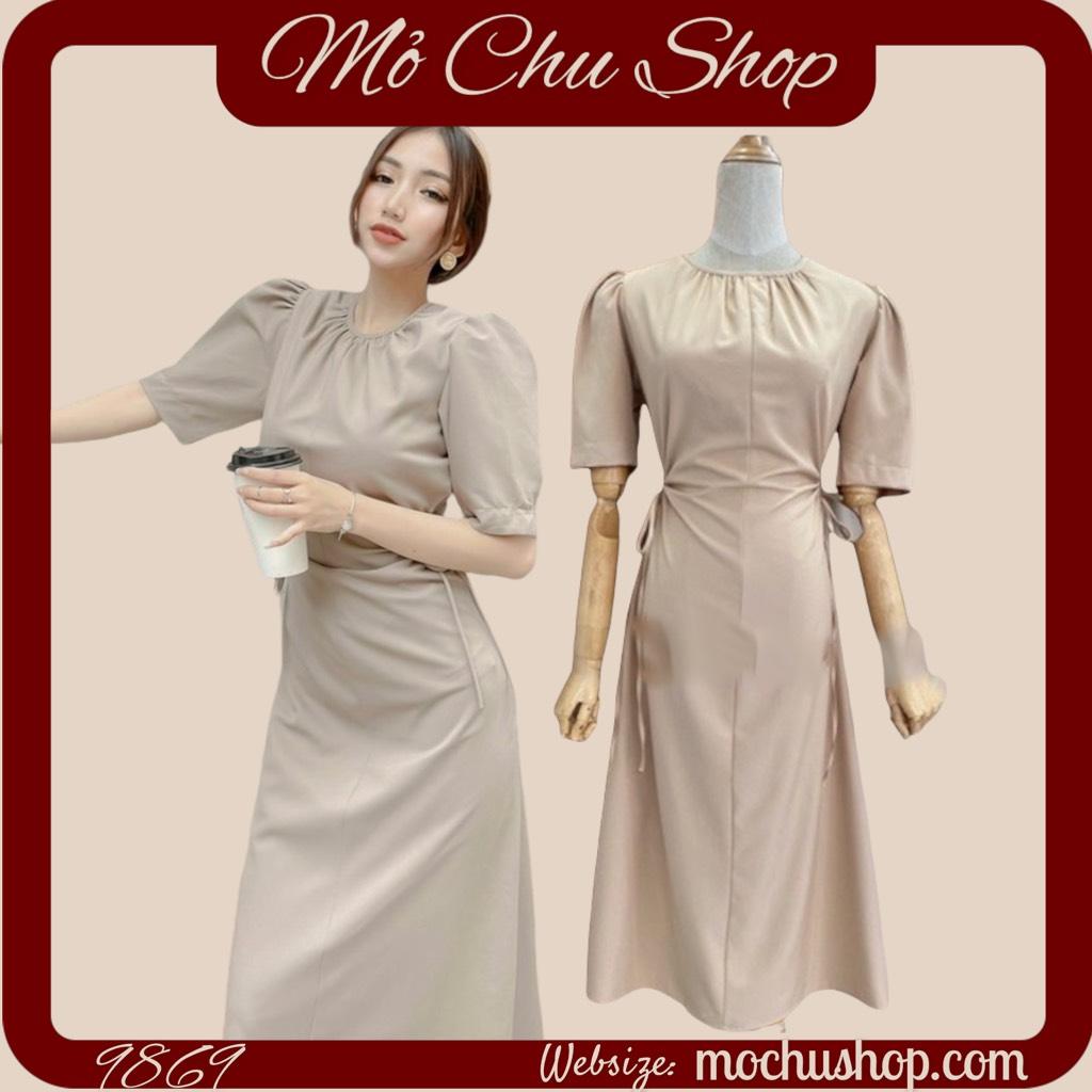 ĐẦM MAXI TAY BỒNG RÚT EO 74263871 [MỎ CHU SHOP