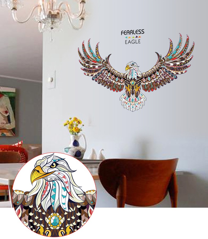 Decal dán tường 3D EAGLE AmyShop DKN095 (74 X 120 cm)