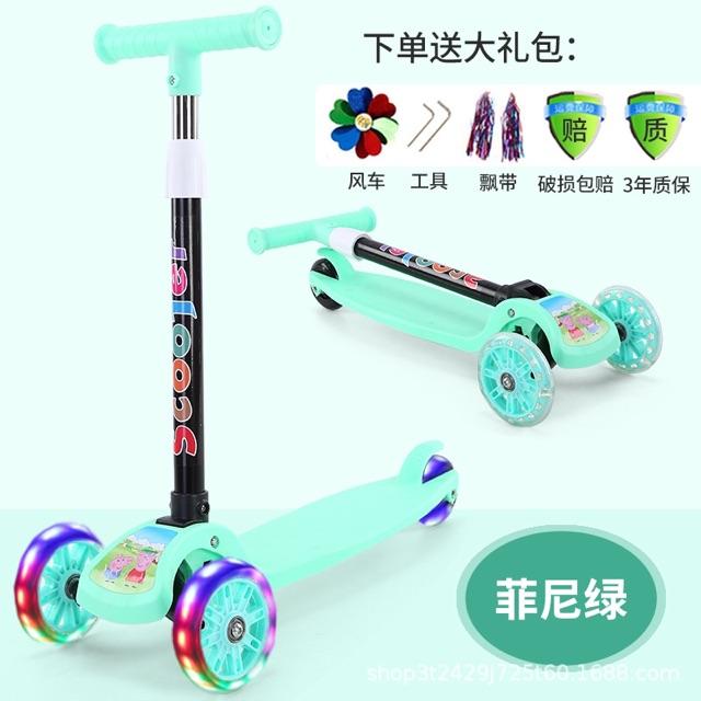 Xe trượt scooter bánh phát sáng có thể gập gọn