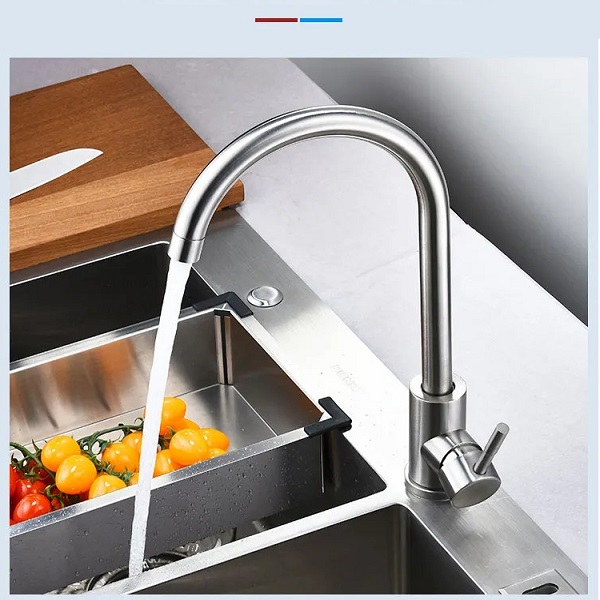 Combo Chậu Rửa Chén Đúc Inox 304 Kích Thước 82x45 cm ,vòi rửa chén vuông nóng lạnh,bình xà phòng , rỗ đựng chén