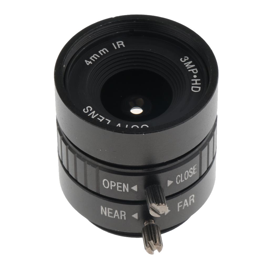 Metal 4mm F1.2 3Megapixel Iris Camera IR Lens CS Bracket for CCD