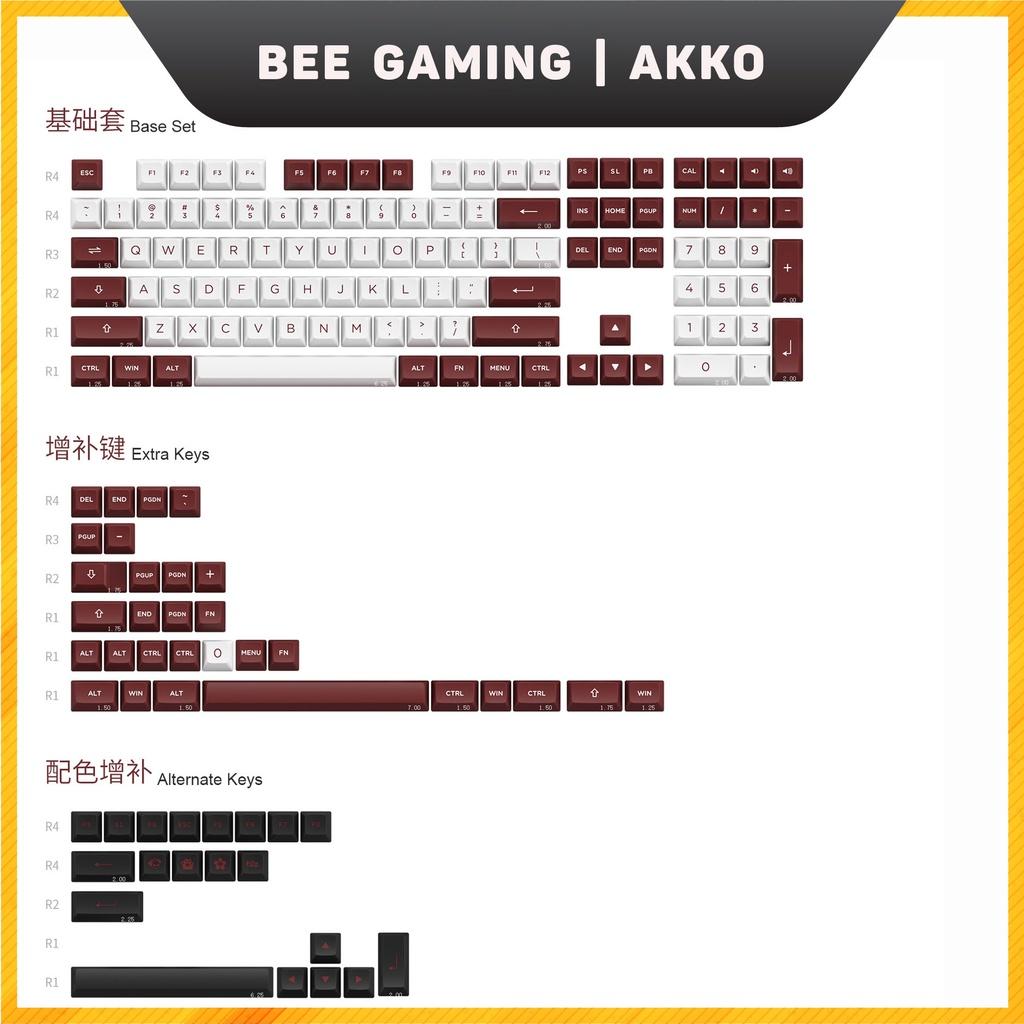 Bộ keycap chính hãng AKKO - Chicago (PBT Double Shot / ASA Profile / 158 nút)