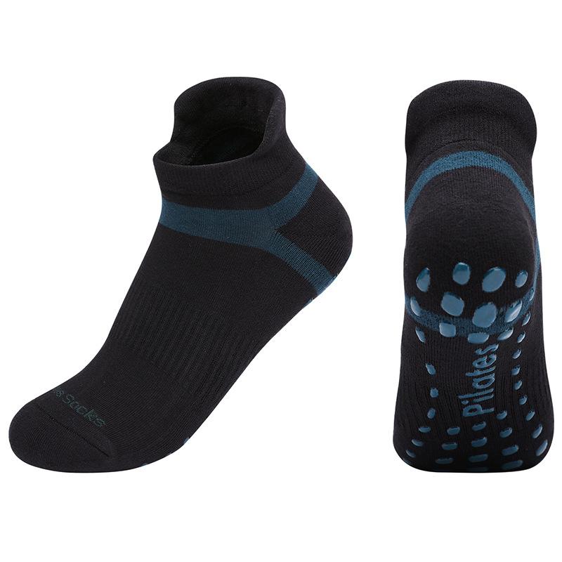 Cộng với kích thước yoga pilates vớ nữ đàn ông thể thao terry cotton chống trượt tập thể dục thể dục phòng tập thể dục sàn nhảy rộng lớn Color: Blue Size: L US 9-12 EU 39-44