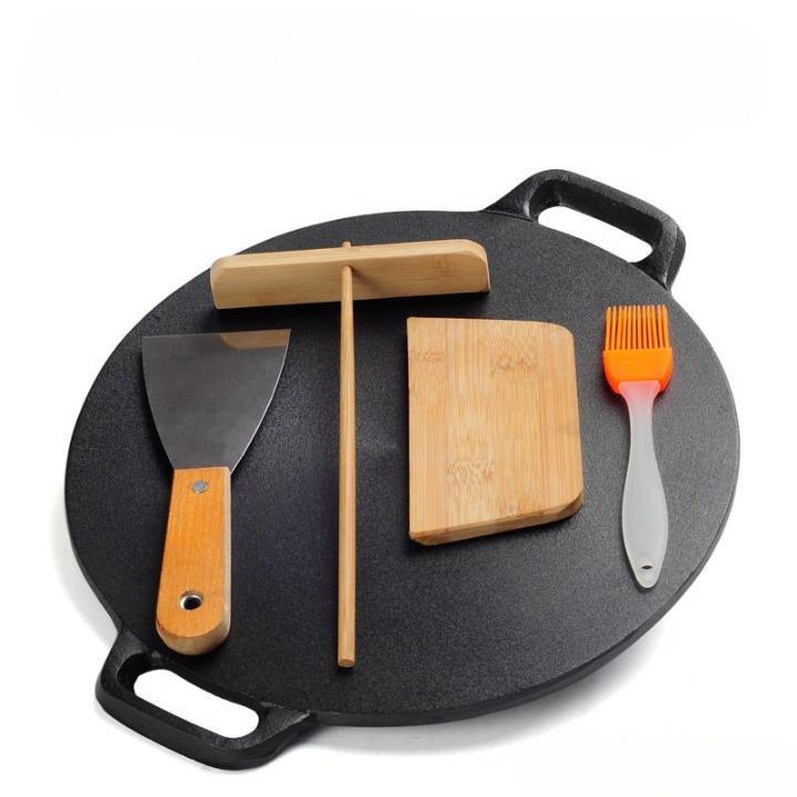 Chảo Đá Nướng Đa Năng Chống Dính, Chống Gỉ, Không Cần Dầu - Size 34 CM - Chất Liệu Và Thiết Kế Bền, Chắc Chắn