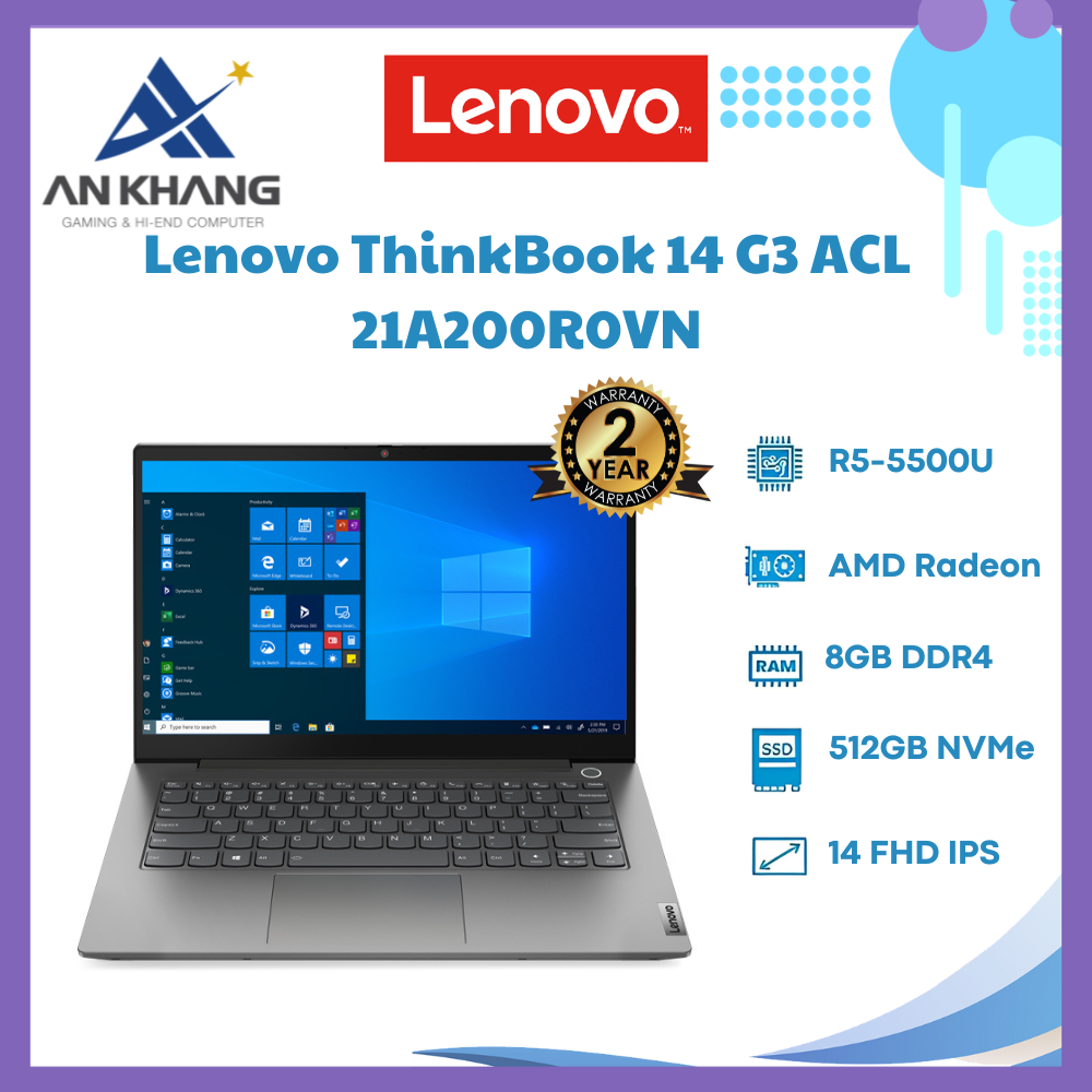 Laptop Lenovo ThinkBook 14 G3 ACL 21A200R0VN - Hàng Chính Hãng - Bảo Hành 24 Tháng