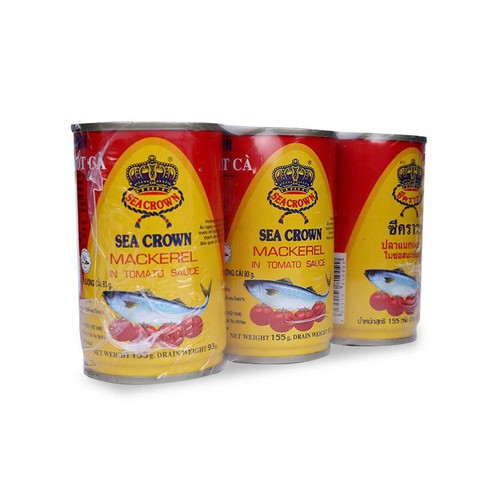 10 lon Cá hộp sốt cà sea crown 155g/hộp