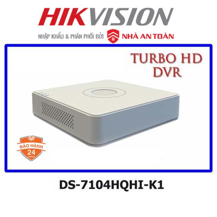 Đầu ghi camera 4 kênh HDTVI up to 4MP Hikvision DS-7104HQHI-K1 - hàng chính hãng NAT