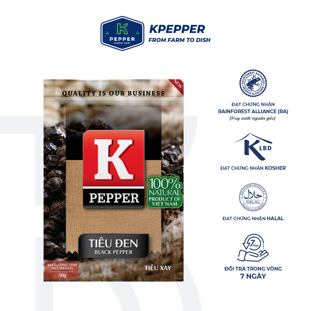 Tiêu đen xay K-Pepper 50g