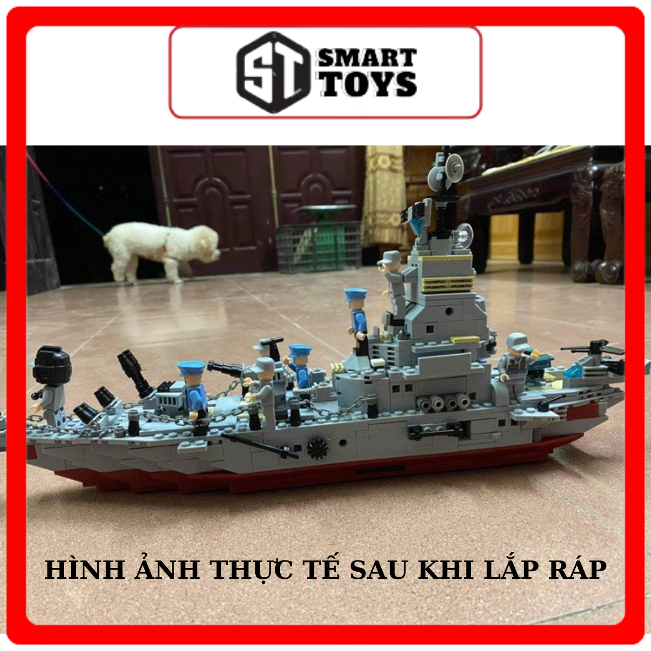 Đồ chơi xếp hình tàu chiến, tàu quân sự cho bé thông minh sáng tạo