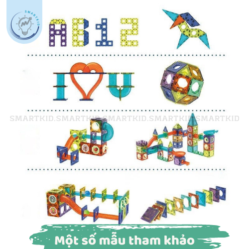 Bộ xếp hình nam châm kính MAGNETIC BLOCKS - Đồ chơi tư duy cho bé 3+